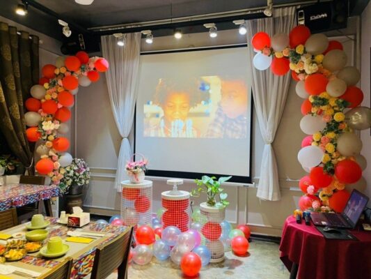 trang trí tiệc sinh nhật tại Chum